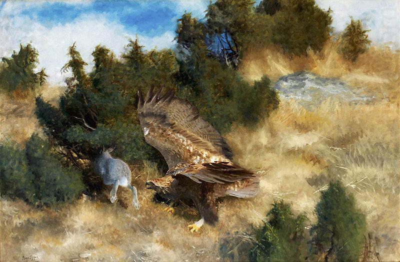 bruno liljefors orn jagande hare china oil painting image